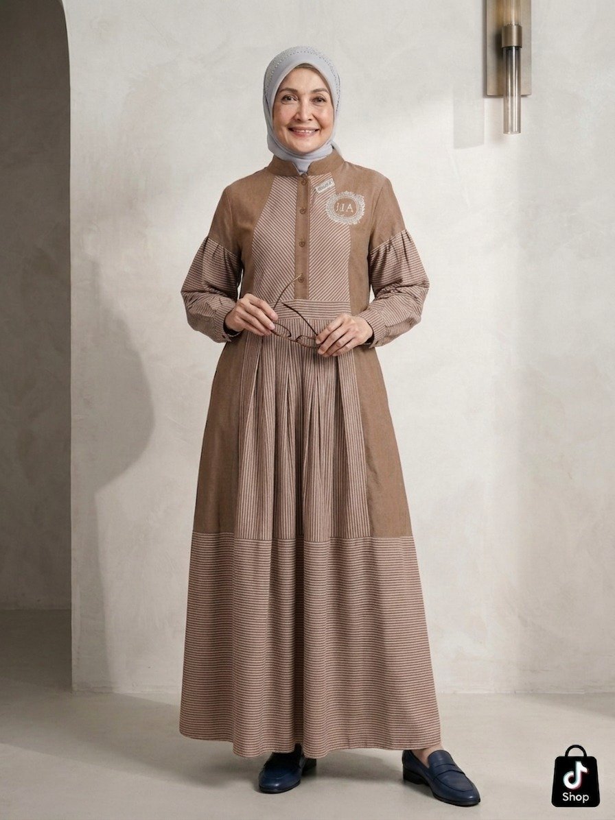dominic dress amroe, gamis wanita premium dominic dress amroe, gamis wanita premium